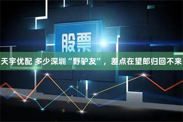 天宇优配 多少深圳“野驴友”，差点在望郎归回不来